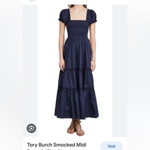 Tory Burch smocked midi dress